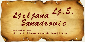 Ljiljana Sanadrović vizit kartica